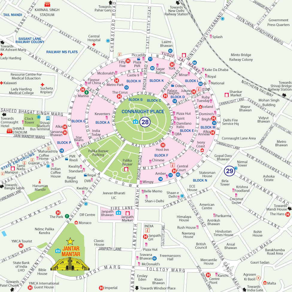 delhi tourism map
